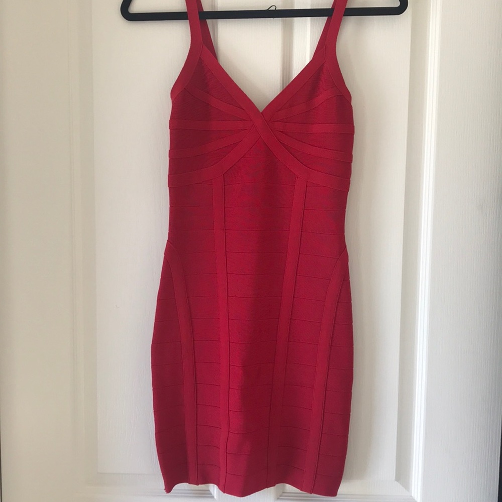 Bebe red bandage dress